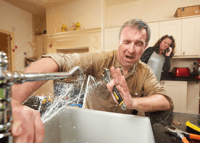DIY Plumbing Water spraying