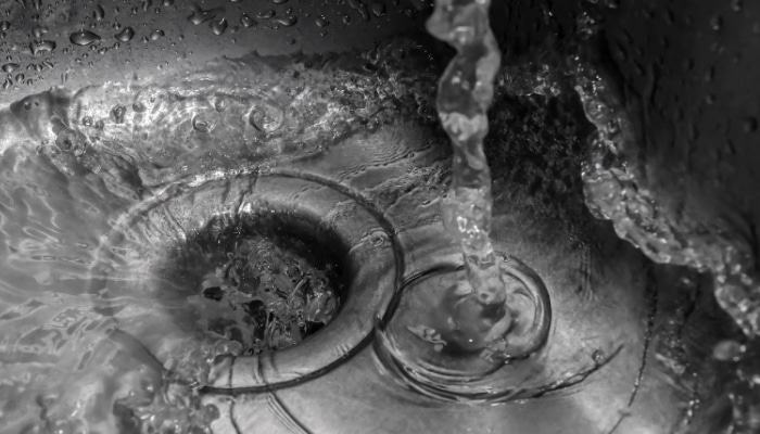 Clean Drain Water Running Clean Drain Water Running